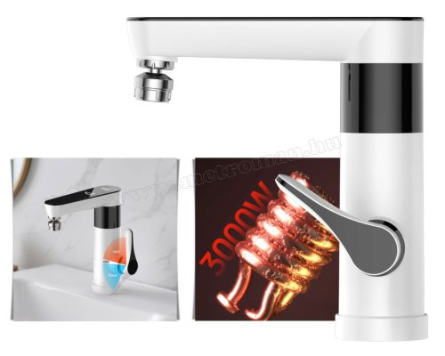 Átfolyós vízmelegítő csaptelep Fehér 3000W Teesa TSA4110LED