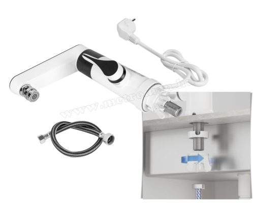 Átfolyós vízmelegítő csaptelep Fehér 3000W Teesa TSA4110LED