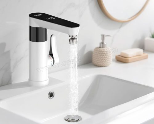 Átfolyós vízmelegítő csaptelep Fehér 3000W Teesa TSA4110LED