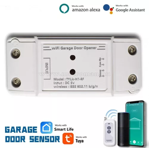 WIFI kapunyitó, Android iOS kapu távirányító modul 2 db távirányítóval TYLK-H1-RF-2T TuyaSmart