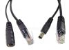 POE tápfeladó adapter kábel szett IP kamerákhoz POE-P2