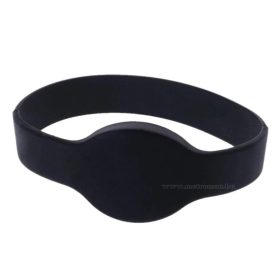   RFID Proxy szilikon karkötő beléptetőhöz, szekrényzárhoz 125KHz 65mm Fekete