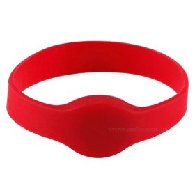   RFID Proxy szilikon karkötő beléptetőhöz, szekrényzárhoz 125KHz 65mm Piros