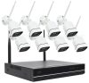 Vezeték nélküli kültéri kamera rendszer 8 db 3 Mpixel IP kamerával és NVR videó rögzítővel WIFI 660-8 3MP
