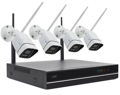 Vezeték nélküli kültéri kamera rendszer 4 db 3 Mpixel IP kamerával és NVR videó rögzítővel WIFI 660-4 3MP