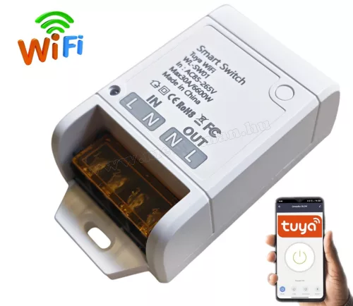 WiFi okoskapcsoló, nagy teljesítményű WiFi relé modul WL-SW01-30A TuyaSmart