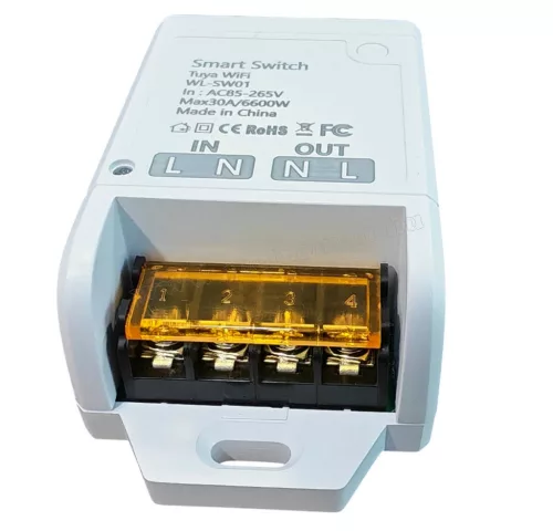 WiFi okoskapcsoló, nagy teljesítményű WiFi relé modul WL-SW01-30A TuyaSmart