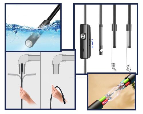 Android USB - micro USB - USB-C endoszkóp kamera LED világítással XMZ0085M-HD