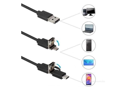 Android USB - micro USB - USB-C endoszkóp kamera LED világítással XMZ0085M-HD
