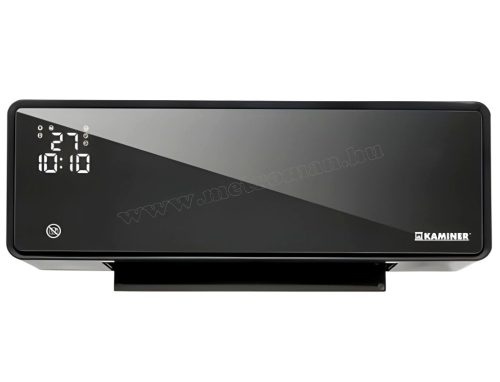 WIFI elektromos ventilátoros fali hősugárzó, fali fűtőtest üveg előlappal Zelvion Kaminer 26399 TuyaSmart