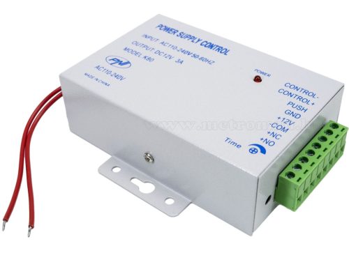 Tápegység időzíthető elektromos zár vezérléssel MK80-12V-3A