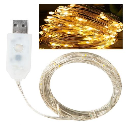 Karácsonyi LED fényfüzér USB tápcsatlakozású 50 LED 5 méter MM6514LED