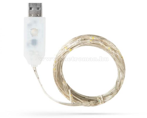 Karácsonyi LED fényfüzér USB tápcsatlakozású 50 LED 5 méter MM6514LED