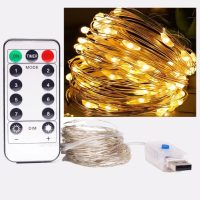 Akkumulátoros USB-s LED fényfüzér